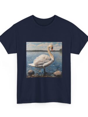 Beautiful swan in lake t-shirt